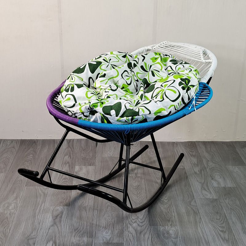 モダンスタイルのアイアンベースレイジーチェアチェーズラウンジロッキングチェア