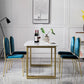 Rectangle Double Pedestal Dining Table Glam Faux Marble Table for Dining Room Clearhalo 'Dining Tables & Seating' 'Dining Tables' 'dining_table' 'furn' 'furn_dining_table' 'Furniture' 'Kitchen & Dining Furniture' 1200x1200_31eb3912-64c0-4e00-b8cd-ed4e63ef2d8d