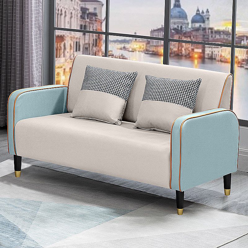 Scandinavian Tight Back Sofa Square Arm Loveseat with 4 Wooden Legs Clearhalo 'furn' 'furn_sofas' 'Furniture' 'furniture_sofas' 'Living Room Furniture' 'Sofa' 'sofas' 1200x1200_31ee3d48-af6e-4a24-9417-c74008a8ce4a