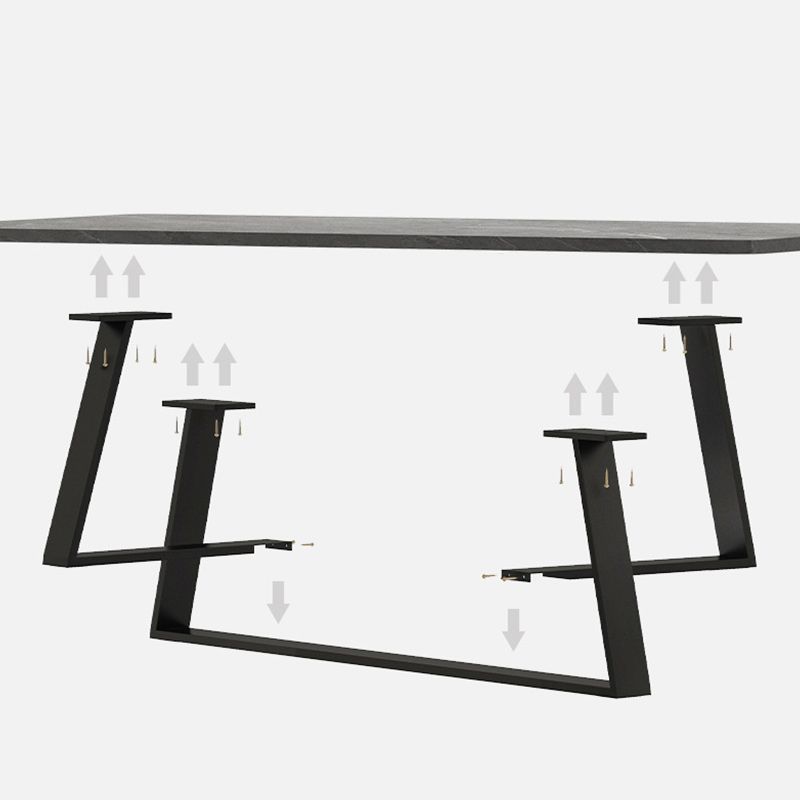 Stone Contemporary Coffee Table Standard Single Cocktail Table