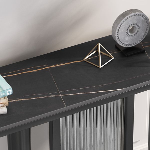 Rectangle Console Accent Table Antique Finish Modern Console Sofa Table in Stone