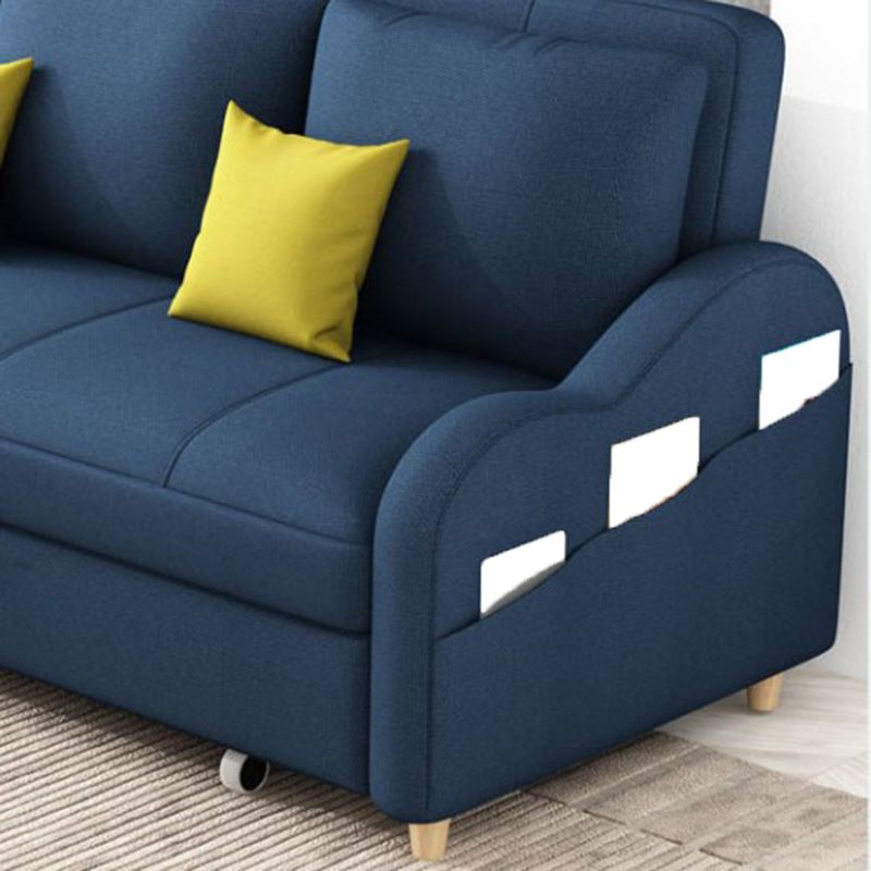 Linen Contemporary Sloped Arm Sofa Bed Foldable Sofa for Living Room, Apartment Clearhalo 'furn' 'furn_sofas' 'Furniture' 'Living Room Furniture' 'Sofa' 'sofas' 1200x1200_31ef8008-a0b8-47ae-a758-9c021db4e7e3