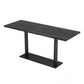 Industrial Style Sintered Stone Dinner Room Kitchen Table Black Table with Black Frame Clearhalo ' dining_table' 'Dining Tables & Seating' 'Dining Tables' 'furn' 'furn_dining_table' 'Furniture' 'furniture_dining_table' 'Kitchen & Dining Furniture' 'kitchen&dining_furn' 'kitchen' 'kitchen_dining_table' 1200x1200_31ef96db-9751-4323-bd0d-ff4fb2af0c03
