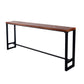 Dark Brown Modern Style Bar Table Solid Wood and Iron Coffee Shop Bar Table Clearhalo 'Bar Furniture' 'Bar Tables' 'bar_tables' 'furn' 'furn_bar_tables' 'Furniture' 'furniture_bar_tables' 'Kitchen & Dining Furniture' 1200x1200_31f40a2e-833e-419f-bcc1-3da529b73aea