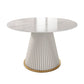 Traditional Luxury Dining Table with White Marble Round Dining Table for Home
