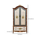 Coastal Wardrobe with Hinged Doors Matte Finish Wood Cabinet for Home