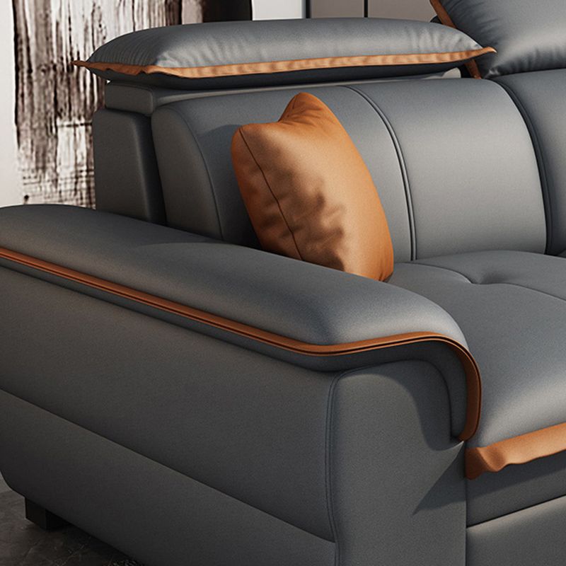 Grey Pillowed Back Cushions Furniture Sectionals with Pillows Clearhalo 'furn' 'furn_sectionals' 'Furniture' 'furniture_sectionals' 'kitchen' 'kitchen_sectionals' 'Living Room Furniture' 'Sectionals' 1200x1200_31f710ce-9dd8-4f92-8214-e30f29d7e892