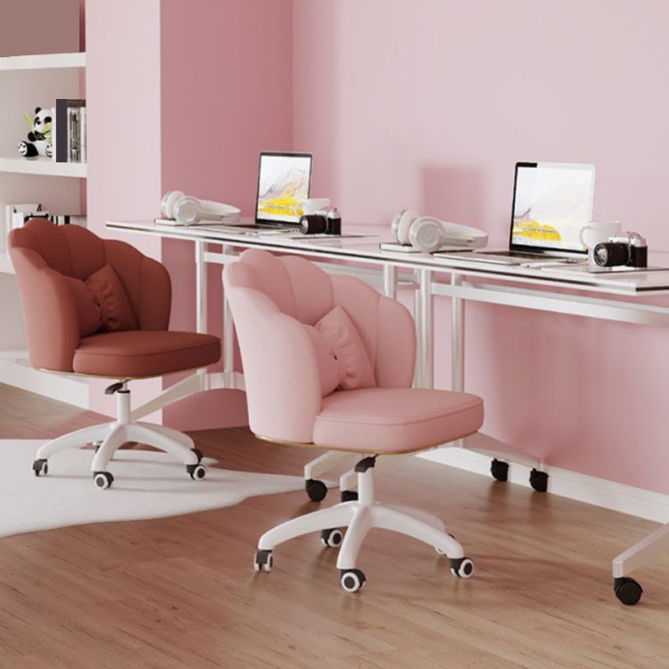 Metal Base Contemporary Office Chair Velvet Parsons Computer Desk Chair Clearhalo 'furn' 'furn_office_chair' 'Furniture' 'Office Chairs' 'Office Furniture' 'office_chair' 1200x1200_31f7de7a-a968-4649-a3ca-1da7c292e701