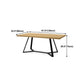 Rectangle Industrial Dining Table Trestle Base Fixed Table with Solid Wood Clearhalo 'Dining Tables & Seating' 'Dining Tables' 'dining_table' 'furn' 'furn_dining_table' 'Furniture' 'furniture_dining_table' 'Kitchen & Dining Furniture' 'kitchen' 'kitchen_dining_table' 1200x1200_31f8a96b-d0af-49a3-89dd-53a9a6abfecf