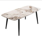 Tavolo da pranzo in pietra sinterizzato rettangolare moderni mobili verdi grigio bianco con 4 gambe