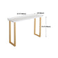 Glam Iron Indoor Bar Dining Table Rectangle White Wood Bistro Table with Sled Pedestal Clearhalo 'Bar Furniture' 'Bar Tables' 'bar_tables' 'furn' 'furn_bar_tables' 'Furniture' 'furniture_bar_tables' 'Kitchen & Dining Furniture' 1200x1200_31fa8fff-ed3c-4208-9d0b-86973a8dab55