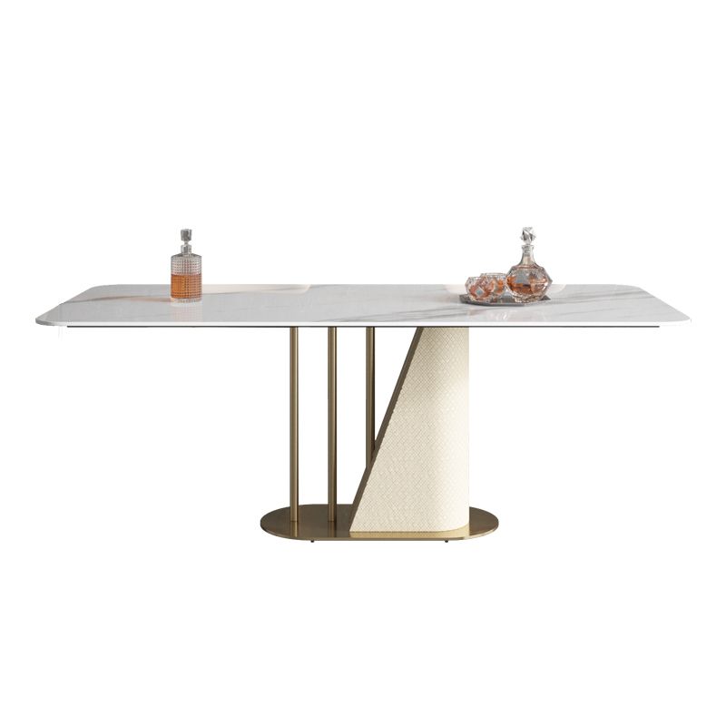 Designer Style Sintered Stone Dining Set Rectangle 1/3/4/5/7 Pieces Table with Chairs Clearhalo 'Dining Room Sets' 'Dining Tables & Seating' 'dining_room_set' 'furn' 'furn_dining_room_set' 'Furniture' 'furniture_dining_room_set' 'Kitchen & Dining Furniture' 1200x1200_31fbfed3-8161-4307-b7cb-26365dcaf9b4