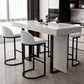 Indoor Modern Pub Dining Set 1/2/5 Pieces White Stone Top Bar Pub Table Set Clearhalo 'Bar Furniture' 'furn' 'furn_home_bar_bar_sets' 'Furniture' 'Home Bars & Bar Sets' 'home_bar_bar_sets' 'Kitchen & Dining Furniture' 1200x1200_31fcd8e0-d554-4417-ac15-3d586149d3ca
