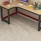 Modern Corner Wooden Writing Desk Cable Management H-Shape Office Desk with Metal Legs Clearhalo 'furn' 'furn_office_desk' 'Furniture' 'Office Desks' 'Office Furniture' 'office_desk' 1200x1200_31fe1d52-7033-478d-bd74-76c7b985513a