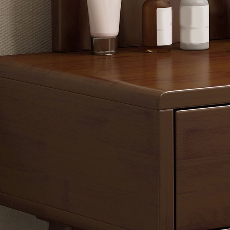 Scandinavian Vanity Makeup Table Set Solid Wood Dressing Table Stool Set