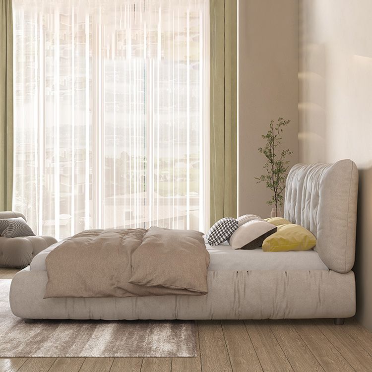 Lit de mousse de cadre moderne avec tête de lit rembourrée