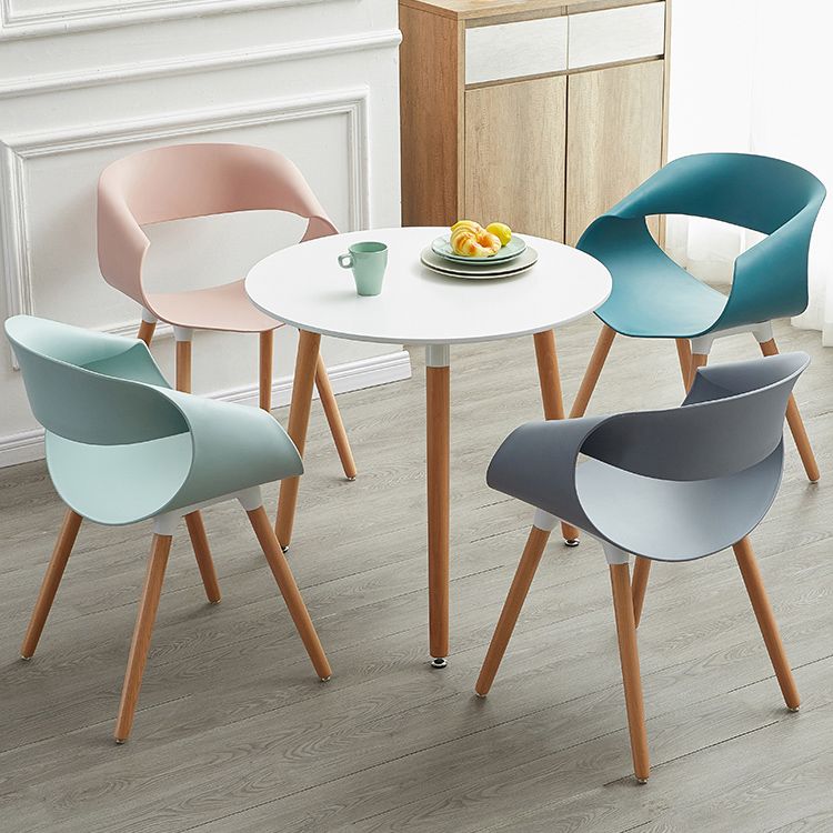 Plastic Dining Side Chairs Glam Indoor-Outdoor Chair of 18'' Wide Open Back Dining Side Chair Clearhalo ' kitchen&dining_furn' 'Dining Chairs' 'Dining Tables & Seating' 'dining_chair' 'furn' 'furn_dining_chair' 'Furniture' 'furniture_dining_chair' 'Kitchen & Dining Furniture' 'kitchen' 1200x1200_31ff6973-7d9f-4d3f-a6dc-cd426201175c