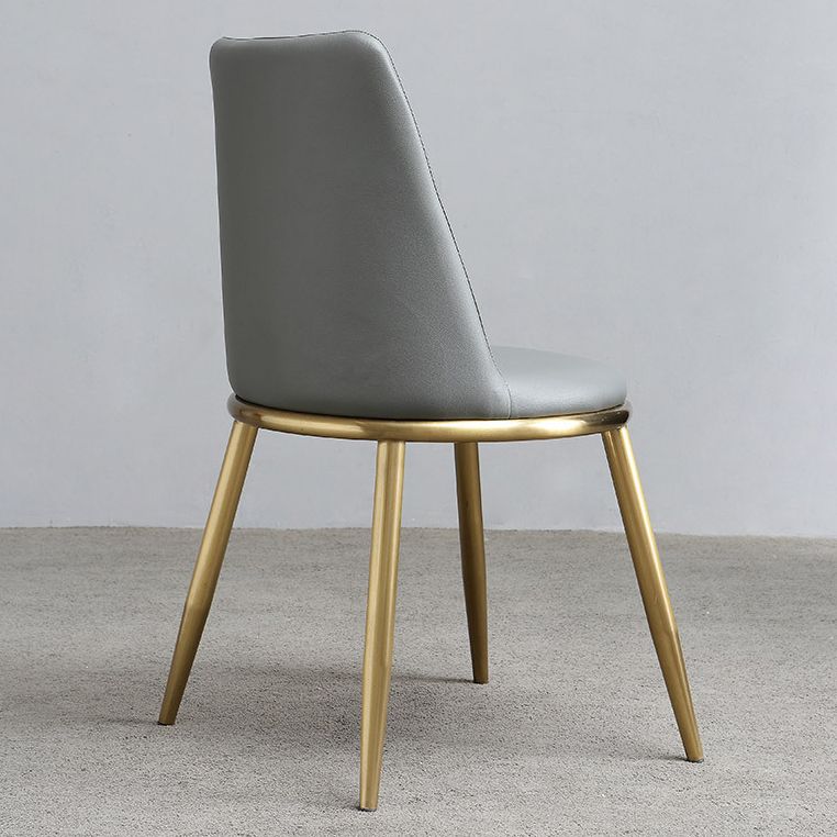 キッチン用の金属製の脚を備えたモダンなスタイルのダイニングチェアアームレスチェア