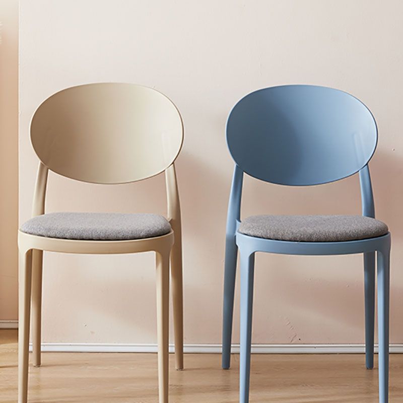 Contemporary Stackable Plastic Chair Open Back Kitchen Armless Chairs Clearhalo 'Dining Chairs' 'Dining Tables & Seating' 'dining_chair' 'furn' 'furn_dining_chair' 'Furniture' 'furniture_dining_chair' 'Kitchen & Dining Furniture' 1200x1200_3201eeca-2cfa-4cf4-9745-c6ead4ebb6ec