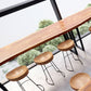 Brown Modern Style Specialty Table Solid Wood and Metal Coffee Shop Bar Table Clearhalo 'Bar Furniture' 'Bar Tables' 'bar_tables' 'furn' 'furn_bar_tables' 'Furniture' 'furniture_bar_tables' 'Kitchen & Dining Furniture' 1200x1200_320203e8-e641-48c0-ab48-c5e45dceb1e1