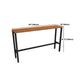 Rectangle industriel Table de table en bois massif en bois 1/3/4 Pièces Table de comptoir avec tabourets hauts