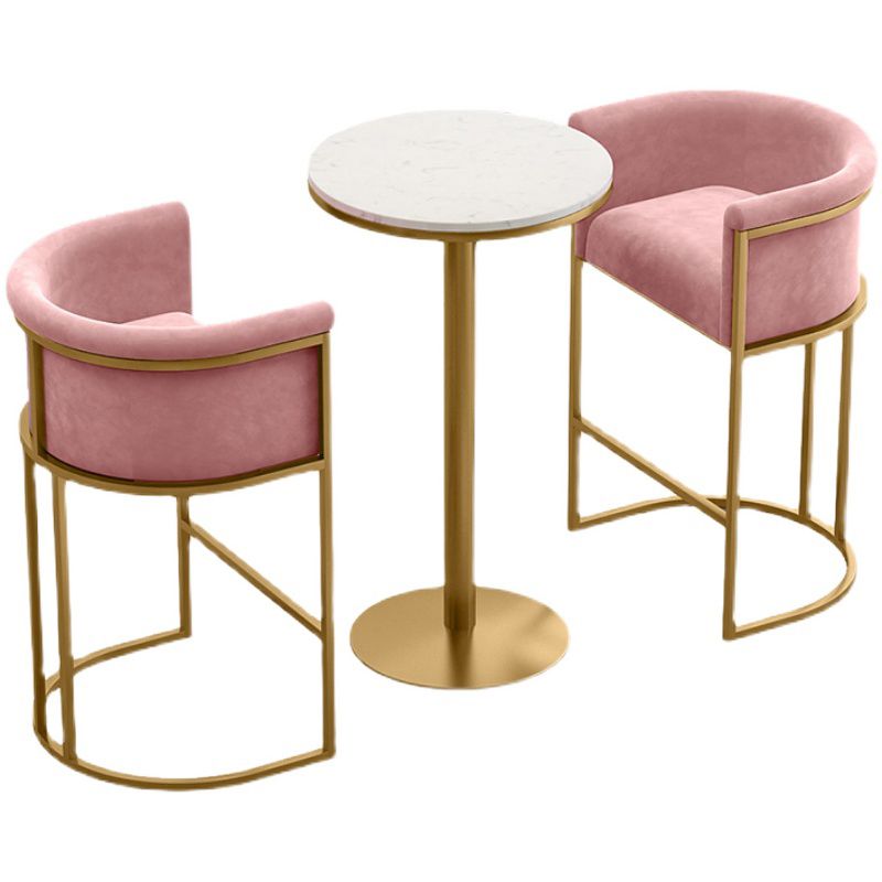 Glam Style Luxury Upholstered Bar Stools Armless Backrest Stools for Home Clearhalo 'Bar Furniture' 'Bar Stools' 'bar_stools' 'furn' 'furn_bar_stools' 'Furniture' 'Kitchen & Dining Furniture' 1200x1200_3203502b-7d6b-4ae7-8a87-3b755575f66f
