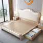 Modern Wood and Upholstered Standard Bed 57.5" Tall Panel Bed Clearhalo 'Bedroom Furniture' 'Beds' 'furn' 'furn_beds' 'Furniture' 1200x1200_32041d86-2dbc-4340-a1f6-b5c34216ce57