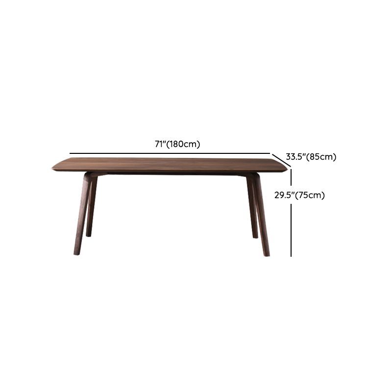 Contemporary Dark Brown Rectangular Wooden Dining Table with 4 Foot Clearhalo 'Dining Tables & Seating' 'Dining Tables' 'dining_table' 'furn' 'furn_dining_table' 'Furniture' 'Kitchen & Dining Furniture' 1200x1200_32064754-6203-4348-a3ed-17e48df830d2