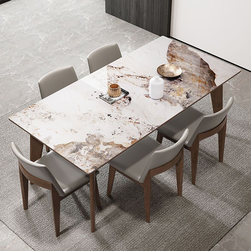 Rectangle Sintered Stone Table for Restaurant Medieval Modern Table with 4 Legs Clearhalo 'Dining Tables & Seating' 'Dining Tables' 'dining_table' 'furn' 'furn_dining_table' 'Furniture' 'furniture_dining_table' 'Kitchen & Dining Furniture' 'kitchen' 'kitchen_dining_table' 1200x1200_320710af-3a10-44c8-bcca-0011df00bc94