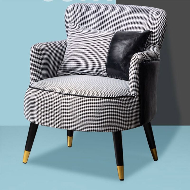 27.55"Wide*27.55"Deep Arm Chair with Square Arms, Basic Four Legs Clearhalo 'Accent Chairs' 'accent_chairs' 'Chairs & Seating' 'furn' 'furn_accent_chairs' 'Furniture' 'Living Room Furniture' 1200x1200_3207f5fc-f98a-4b43-912a-8b68e2a6ee30