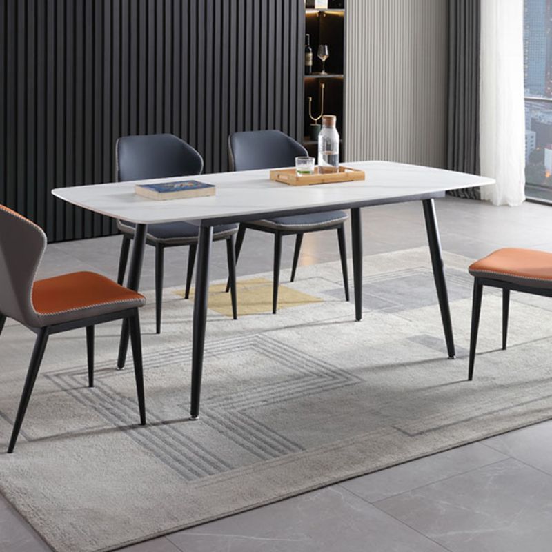 Industrial Standard Kitchen Dining Table Sintered Stone Rectangle Dining Table with 4 Legs Base Clearhalo ' dining_table' 'Dining Tables & Seating' 'Dining Tables' 'furn' 'furn_dining_table' 'Furniture' 'furniture_dining_table' 'Kitchen & Dining Furniture' 'kitchen&dining_furn' 'kitchen' 'kitchen_dining_table' 1200x1200_3208f9cc-65b2-49e7-a04c-2f8e63c75a70