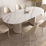 Modern Leatherwear Dining Table Set 1/4/5/7 Pieces White Sintered Stone Top Dinette Set Clearhalo 'Dining Room Sets' 'Dining Tables & Seating' 'dining_room_set' 'furn' 'furn_dining_room_set' 'Furniture' 'furniture_dining_room_set' 'Kitchen & Dining Furniture' 1200x1200_32092487-1a6c-4ba6-b444-b6d396ce16e6