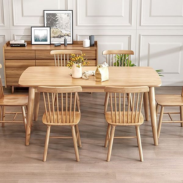 Industrial Standard Dining Table Rectangle Solid Wood Dining Table for Kitchen Clearhalo ' dining_table' 'Dining Tables & Seating' 'Dining Tables' 'furn' 'furn_dining_table' 'Furniture' 'furniture_dining_table' 'Kitchen & Dining Furniture' 'kitchen&dining_furn' 'kitchen' 'kitchen_dining_table' 1200x1200_320938dd-c151-43f2-b8b3-7389fd765817