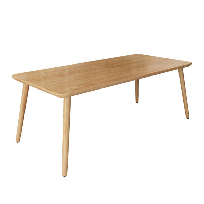 Dining Room Simple Solid Wood Rectangular Dining Table with 4 Legs Base Clearhalo ' dining_table' 'Dining Tables & Seating' 'Dining Tables' 'Furniture' 'furniture_dining_table' 'Kitchen & Dining Furniture' 'kitchen&dining_furn' 'kitchen' 'kitchen_dining_table' 1200x1200_32096c6e-adcf-4e29-a4e6-6ac8f2d69ab9