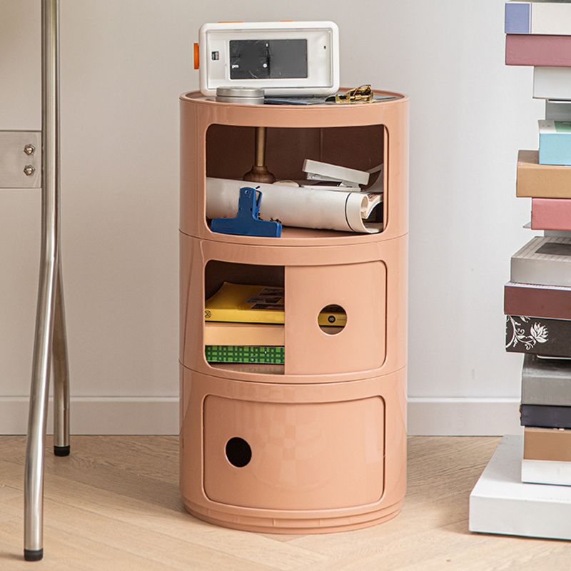 Mesa de noche de plástico derecha del gabinete de cama moderno para el dormitorio