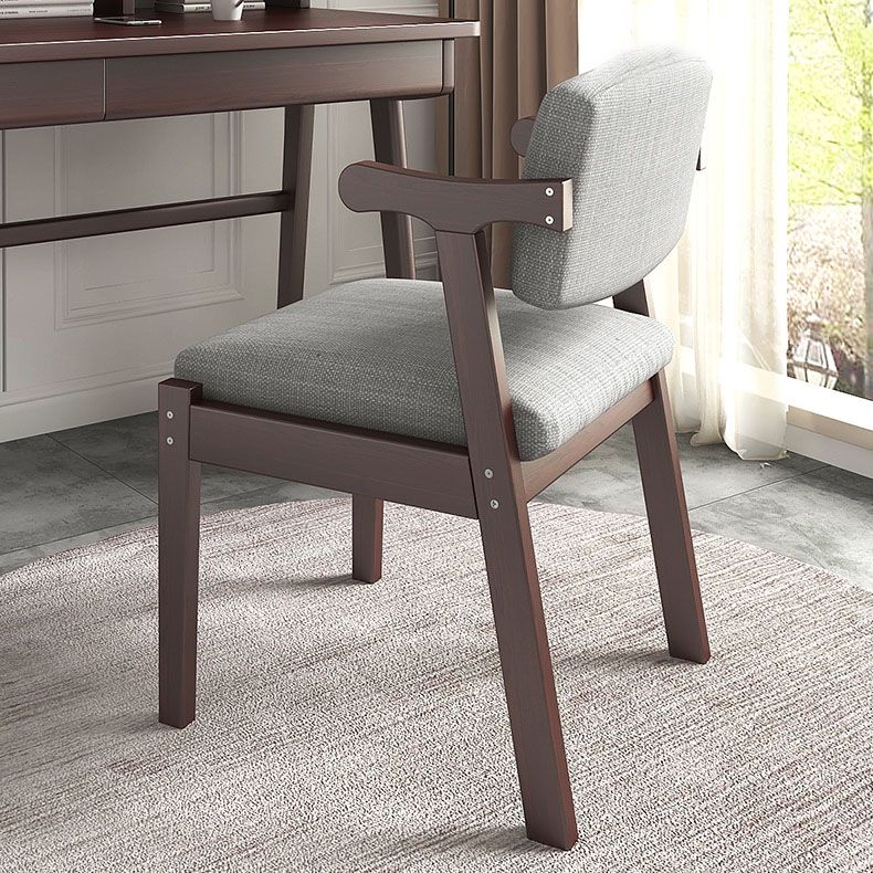 Modern Study Room Open Back Arm Chair Matte Finish Fabric Dining Chair Clearhalo ' kitchen&dining_furn' 'Dining Chairs' 'Dining Tables & Seating' 'dining_chair' 'Furniture' 'furniture_dining_chair' 'Kitchen & Dining Furniture' 'kitchen' 1200x1200_320c9e52-5e13-4bbb-89e3-a2fcb70f2b30