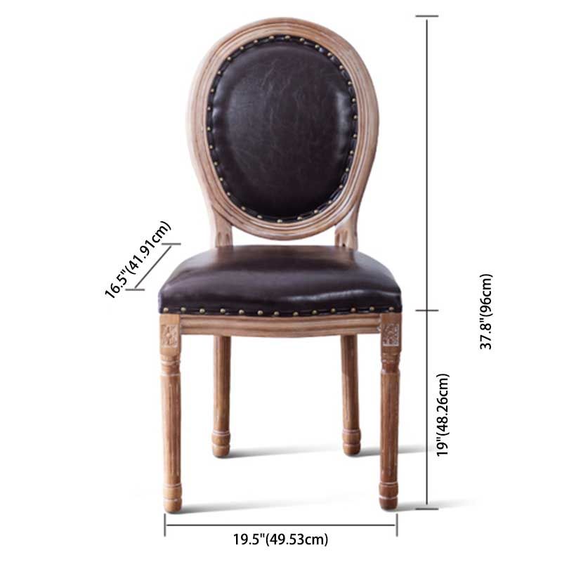 Solid Wood Country Style Dining Room Chair Matte Finish King Louis Back Side Chair Clearhalo ' kitchen&dining_furn' 'Dining Chairs' 'Dining Tables & Seating' 'dining_chair' 'furn' 'furn_dining_chair' 'Furniture' 'furniture_dining_chair' 'Kitchen & Dining Furniture' 'kitchen' 1200x1200_320e9d9c-d355-4c00-ba82-2f765a16a5e7