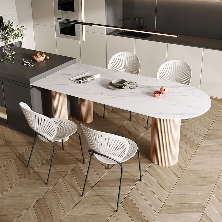 Contemporary Style Dining Table 3 Legs Dinette Table for Home Kitchen