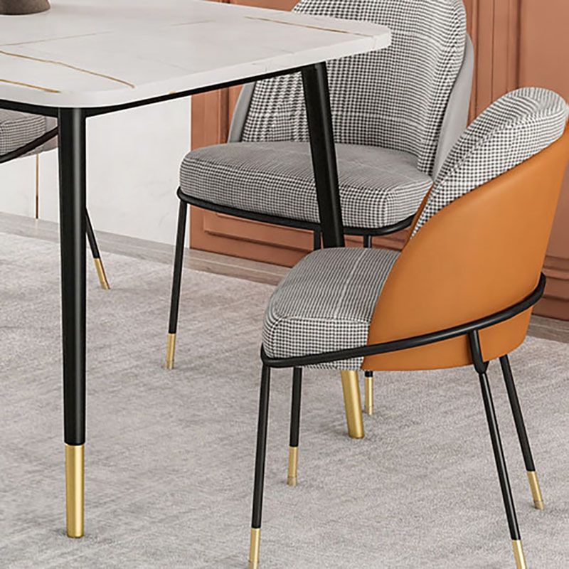 Gestoffeerde zijstoel Scandinavisch design armloze vaste achterstoel voor thuis