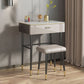 Modern Slate Top Vanity Makeup Table Set Grey Makeup Vanity Desk Table