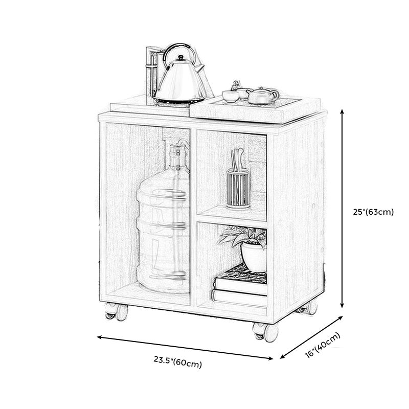 Transitional Rectangular End Table Removable Sofa Side Table with Storage
