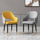 Glam Iron Arm Chair Open Back Dining Side Chair with Upholstered(Set of 4) Clearhalo 'Dining Chairs' 'Dining Tables & Seating' 'dining_chair' 'furn' 'furn_dining_chair' 'Furniture' 'furniture_dining_chair' 'Kitchen & Dining Furniture' 1200x1200_32107a2b-29a8-41d1-824a-4bfbcb4277d7