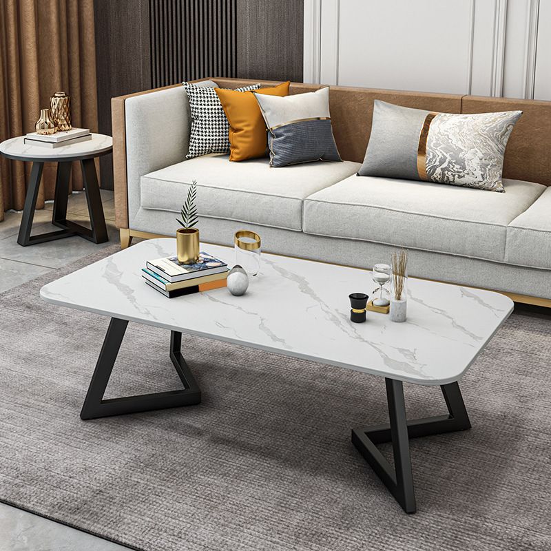 Slate Coffee Table Rectangle 17.7" High Coffee Cocktail Table Clearhalo 'Coffee & Accent Tables' 'Coffee Tables' 'coffee_tables' 'furn' 'furn_coffee_tables' 'Furniture' 'Living Room Furniture' 1200x1200_32114350-f8f3-4821-be3c-6c2bc5dc9ed5