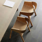 Traditional Wood Dining Arm Chairs Open Back Dining Side Chair for Restaurant Use