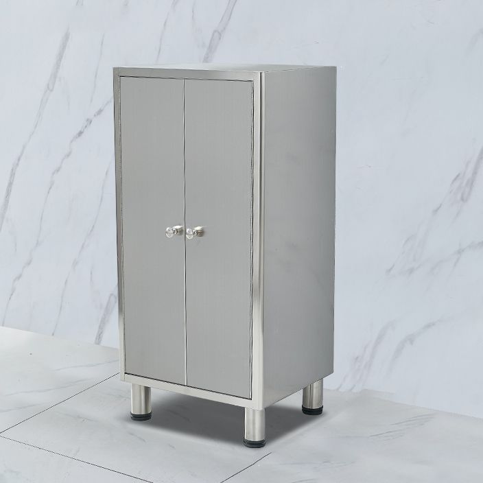 Stainless Steel Sideboard Cabinet Modern Server Cabinet with Storage for kitchen Clearhalo 'buffet_sideboard' 'Buffets & Sideboards' 'furn' 'furn_buffet_sideboard' 'Furniture' 'furniture_buffet_sideboard' 'Kitchen & Dining Furniture' 1200x1200_32122eae-1503-4c1c-8b7a-5aaeac4a1864