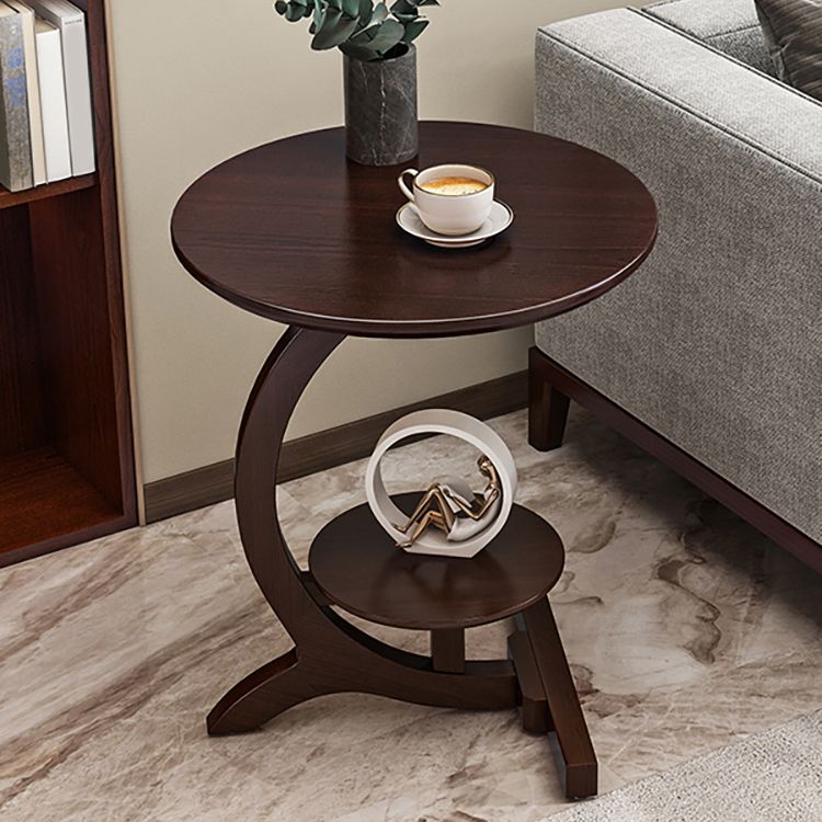 23,6 "tavolo da divano rotondo in legno in legno in legno in stile 23.6"