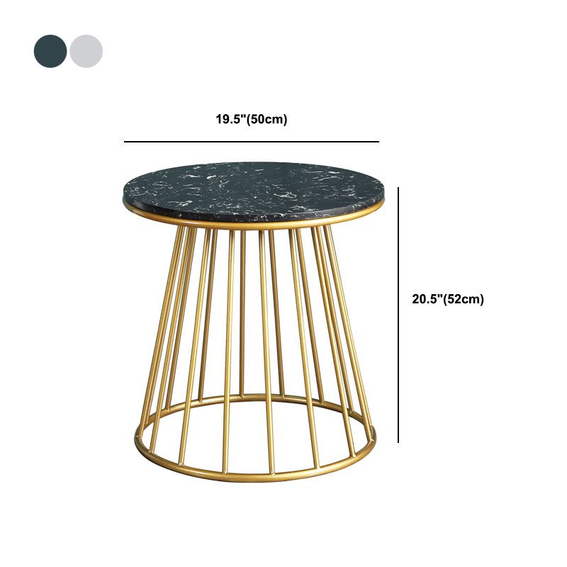 20.47 "Table lateral de estilo contemporáneo de estilo contemporáneo Mesa acento de acento de sofá redondo
