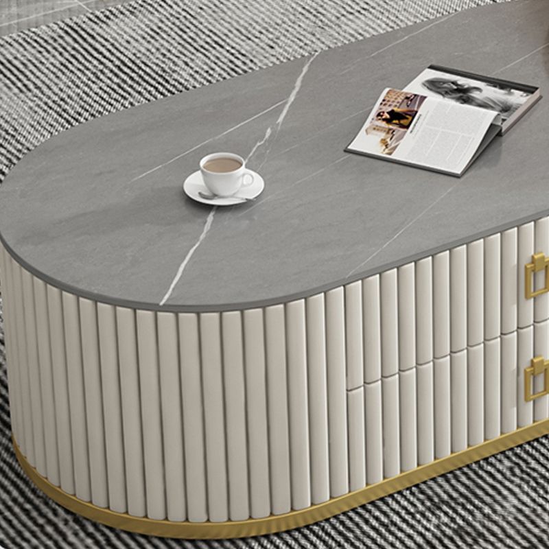Round Coffee Table Slate Frame Nesting Coffee Table Set with 2 Drawers Clearhalo 'Coffee & Accent Tables' 'Coffee Tables' 'coffee_tables' 'furn' 'furn_coffee_tables' 'Furniture' 'Living Room Furniture' 1200x1200_321492bf-fa55-4e55-9064-488ba50d90b3