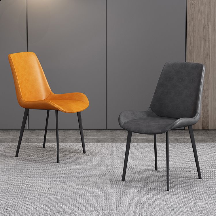 Modern Style Dining Side Chair Armless Chair for Kitchen with Steel Legs Clearhalo ' kitchen&dining_furn' 'Dining Chairs' 'Dining Tables & Seating' 'dining_chair' 'furn' 'furn_dining_chair' 'Furniture' 'furniture_dining_chair' 'Kitchen & Dining Furniture' 'kitchen' 1200x1200_32152d9f-dfd4-47a5-b570-01ccf48685b4