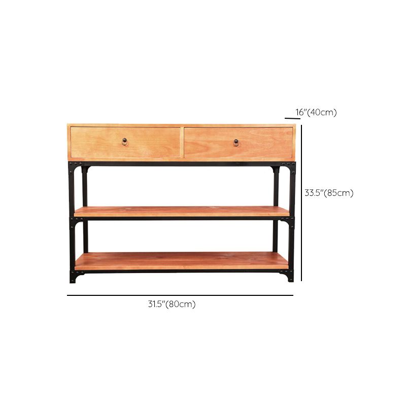 33,5 "in legno alto 2 - cassetto moderno moderno mobile a 3 livelli